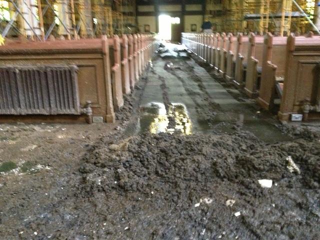 fire damage in church