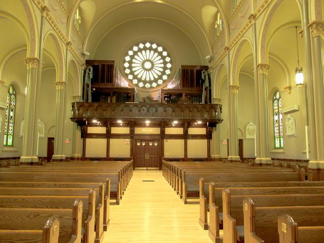 Inside the church