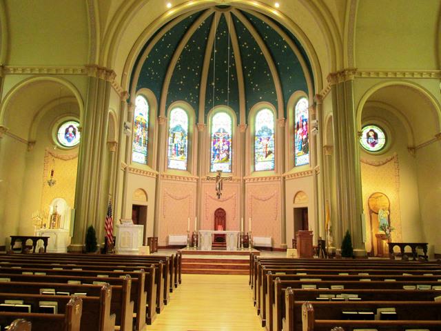 Inside the church